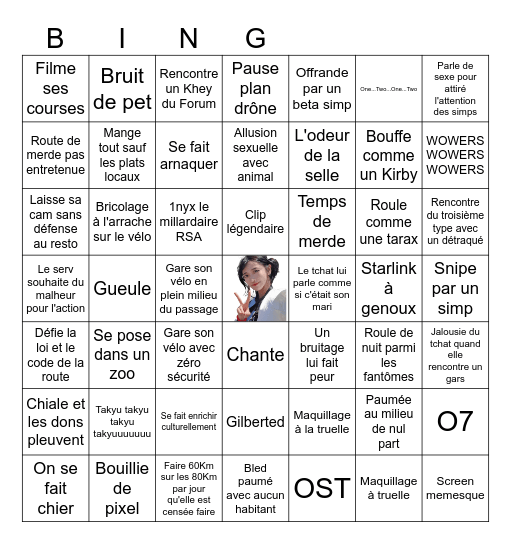 BINGO DE LA QUEEN Bingo Card