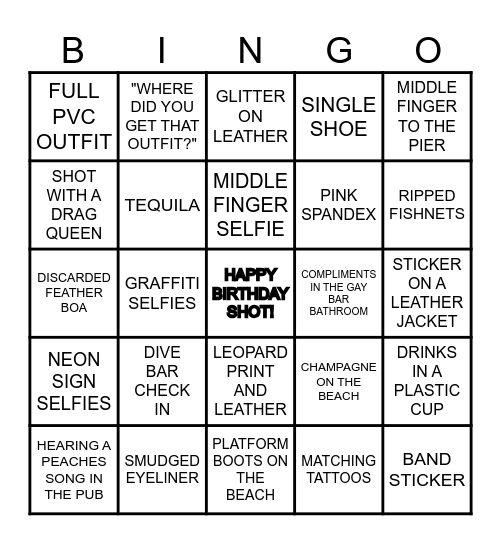 BRIGHTON BINGO Card