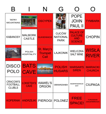 ERASMUS+ POLISH BINGO! Bingo Card