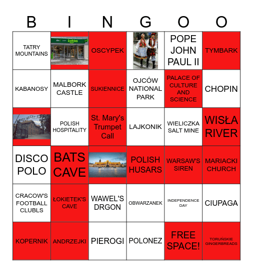 ERASMUS+ POLISH BINGO! Bingo Card