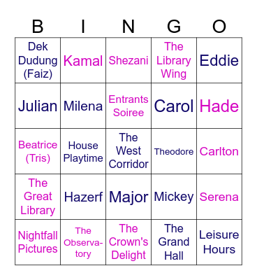 Mickey's 🧸 Bingo Card