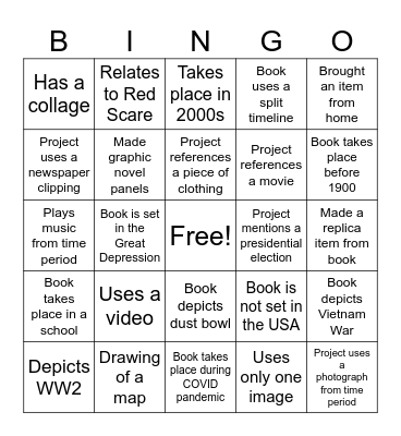 Decades Bingo Card