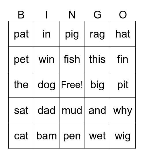 Bingo Card