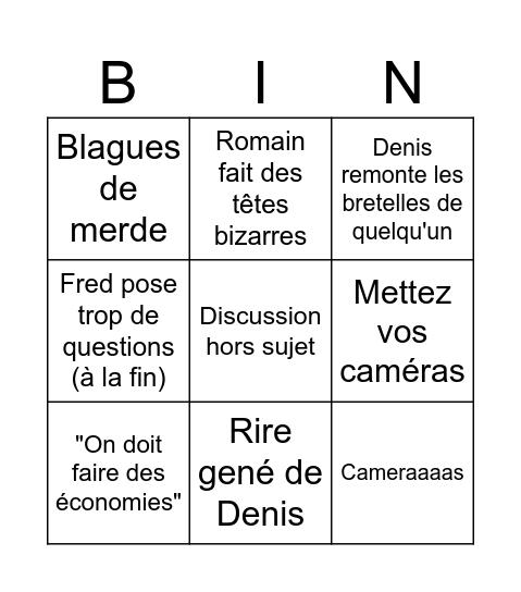 Bingo Dotation Bingo Card