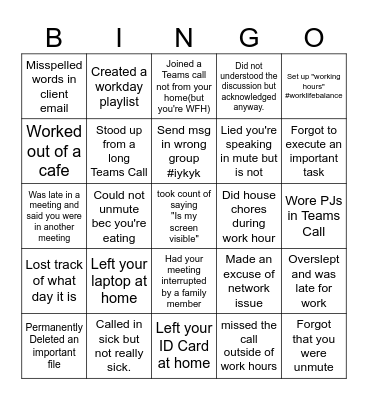 OFFICE Bingo Card