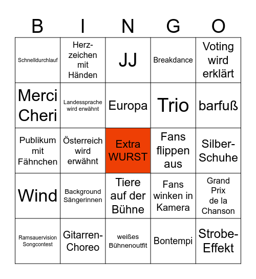 Ramsauervision Bingo Contest Bingo Card