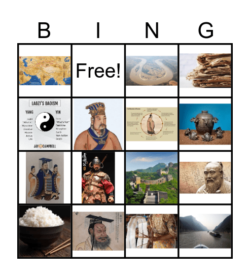ANCIENT CHINA Bingo Card