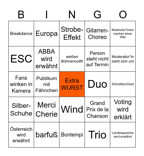 Ramsauervision Bingo Contest Bingo Card