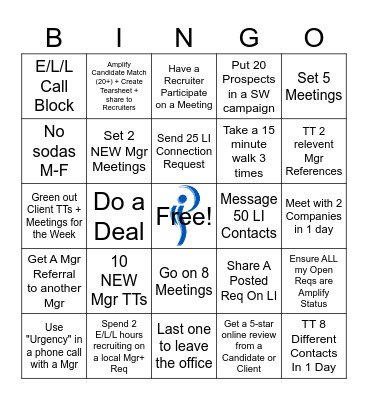2026 Prestige Sales Bingo Card