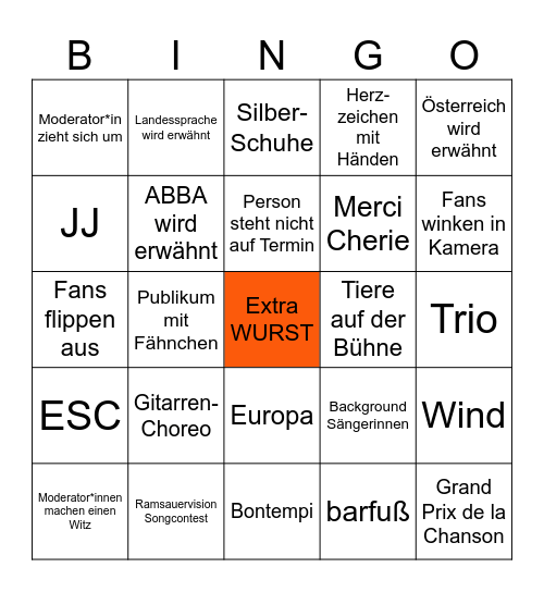 Ramsauervision Bingo Contest Bingo Card