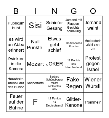 ESC-Party Bingo Card