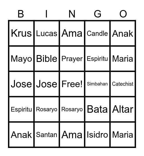 FLORES DE MAYO Bingo Card