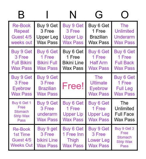 GLEN ALLEN BINGO SHEET Bingo Card