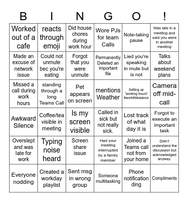 OFFICE Bingo Card