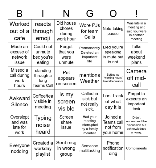 OFFICE Bingo Card