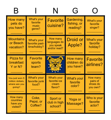 ADVANCEMENT CONNECT Bingo Card