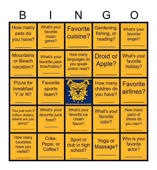 ADVANCEMENT CONNECT Bingo Card