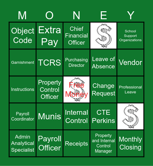 Business Affairs Bingo Card