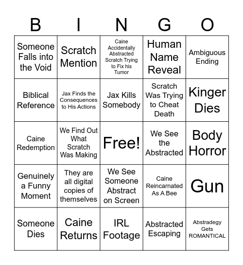 Episode 9 Predictions/Theories confirmed Bingo Card