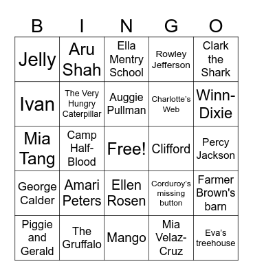 Book Bingo Card