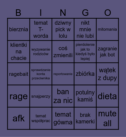 mamm0n-bingo Card
