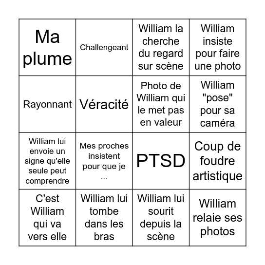 Célia au Québec Bingo Card