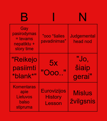 Evelinos Bingo Card