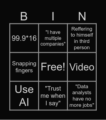 Intp or something Bingo Card