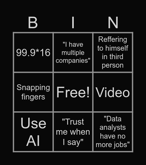 Intp or something Bingo Card