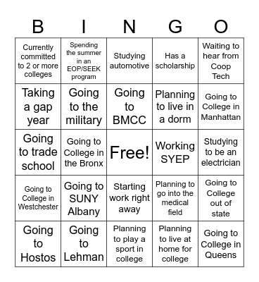 PPA Decision Day Bingo, Find someone who is.. Bingo Card