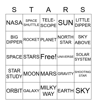 ASTRONOMY Bingo Card