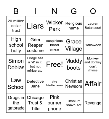 Look Closer Bingo Card
