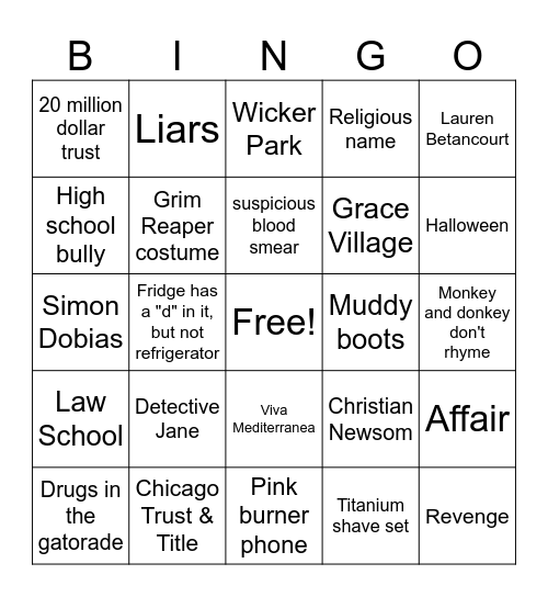 Look Closer Bingo Card