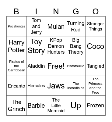 Music BINGO Card