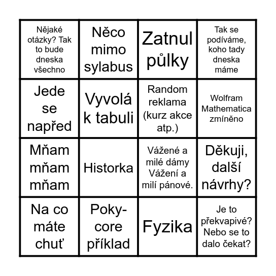 Poky-Bingo Card