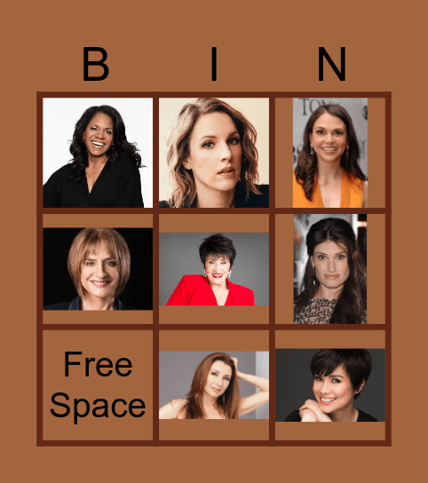 Brown Haired Ladies Bingo Card