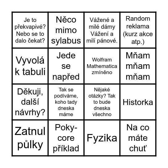 Poky-Bingo Card