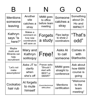 TM🫤 Bingo Card
