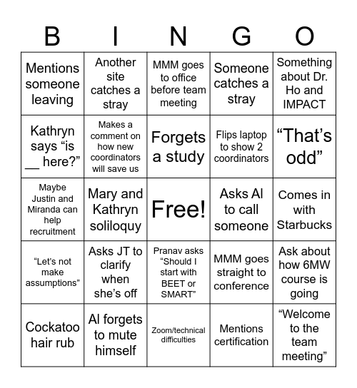 TM🫤 Bingo Card