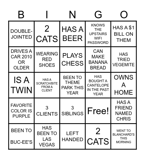 SUMMER SOCIAL Bingo Card