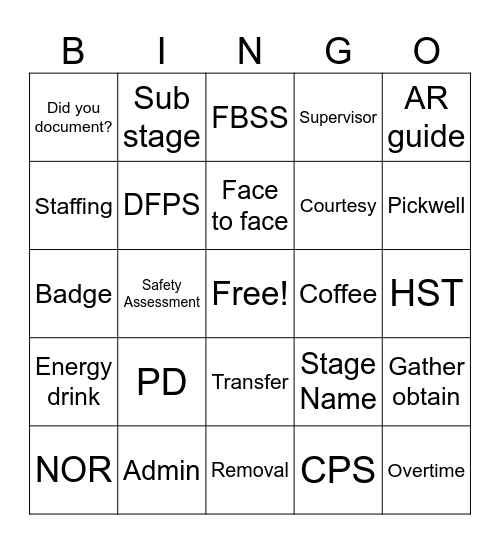 Unit 5 Bingo Card