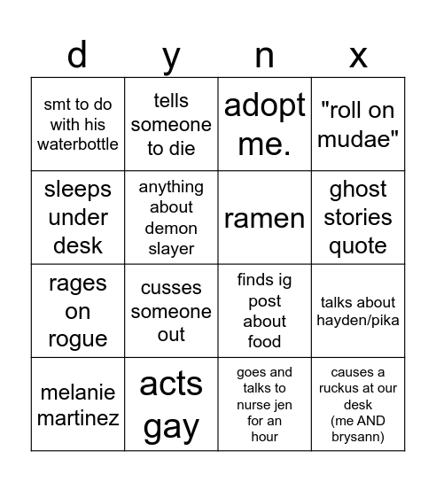 Bingo Card