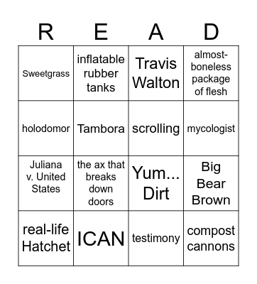 Dogwood Readers Award Bingo Card