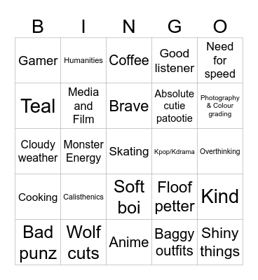 Amo HBD Bingo Card
