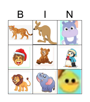 Animal Care Bingo Card