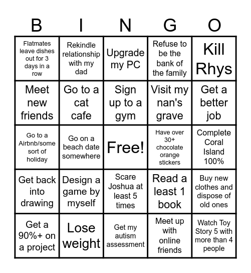 2026 Bingo Card