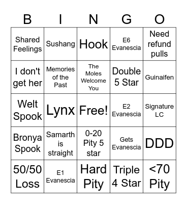 Eva Pulls Bingo Card