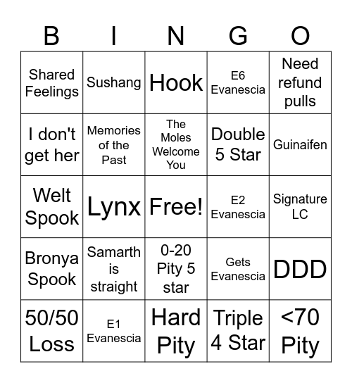 Eva Pulls Bingo Card