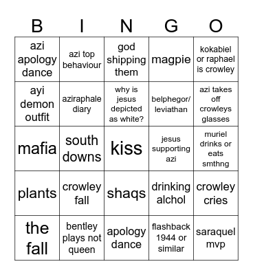 GO S3 Bingo Card