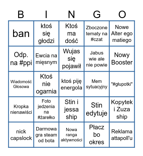 13.05 Bingo Card